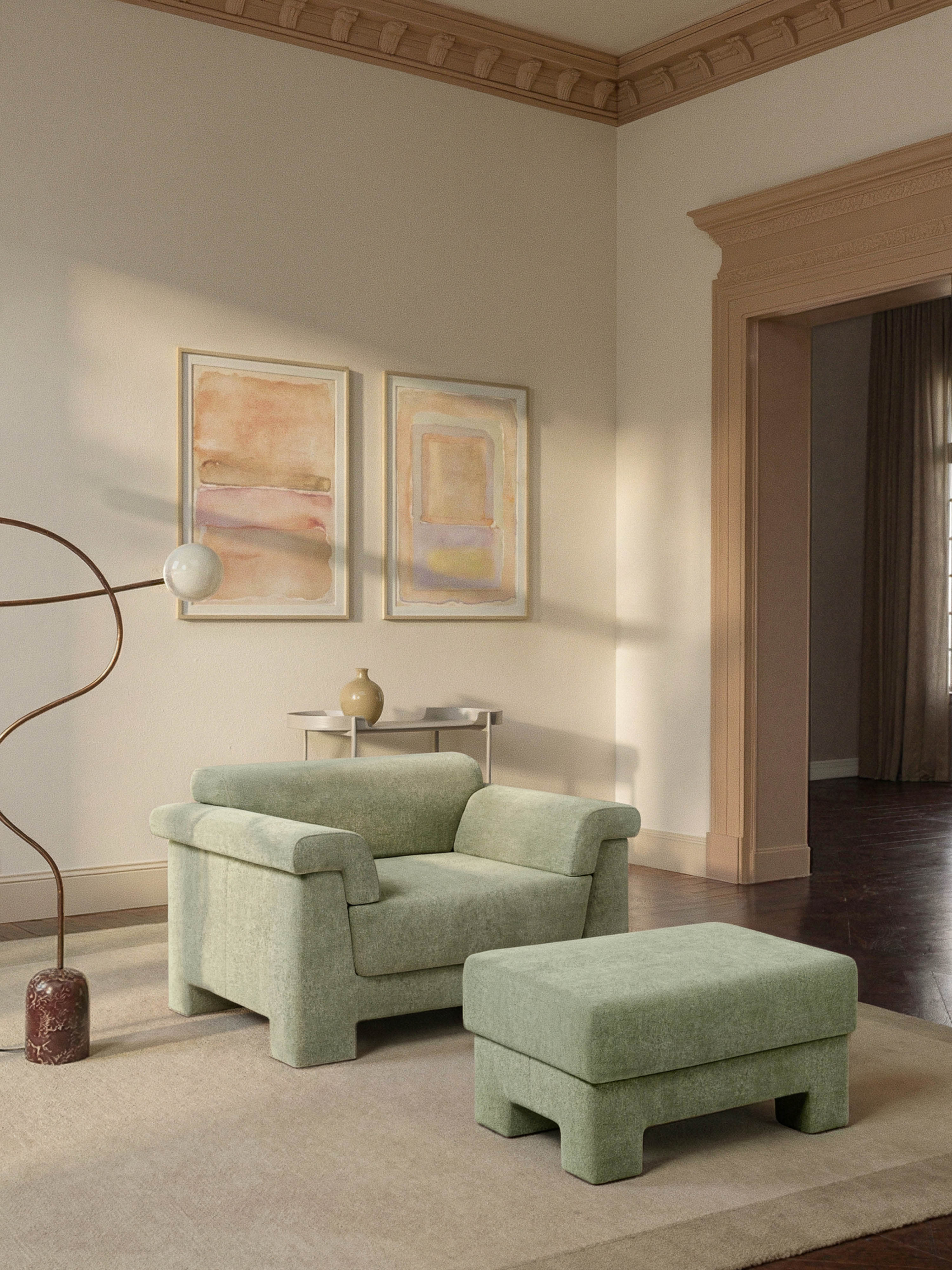 Sofa-Hocker Atlas aus Bouclé