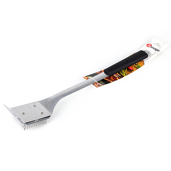 Brosse pour barbecue acier inoxydable avec poignée soft touch Somagic 44 cm