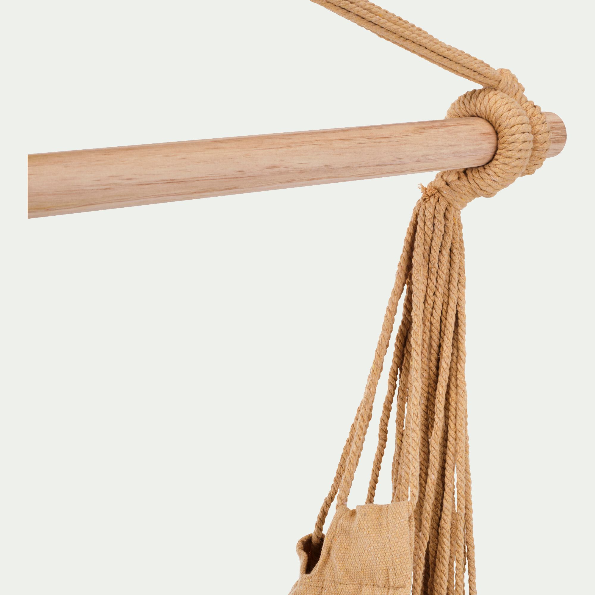 LAMIA - Fauteuil suspendu en polycoton - beige nèfle