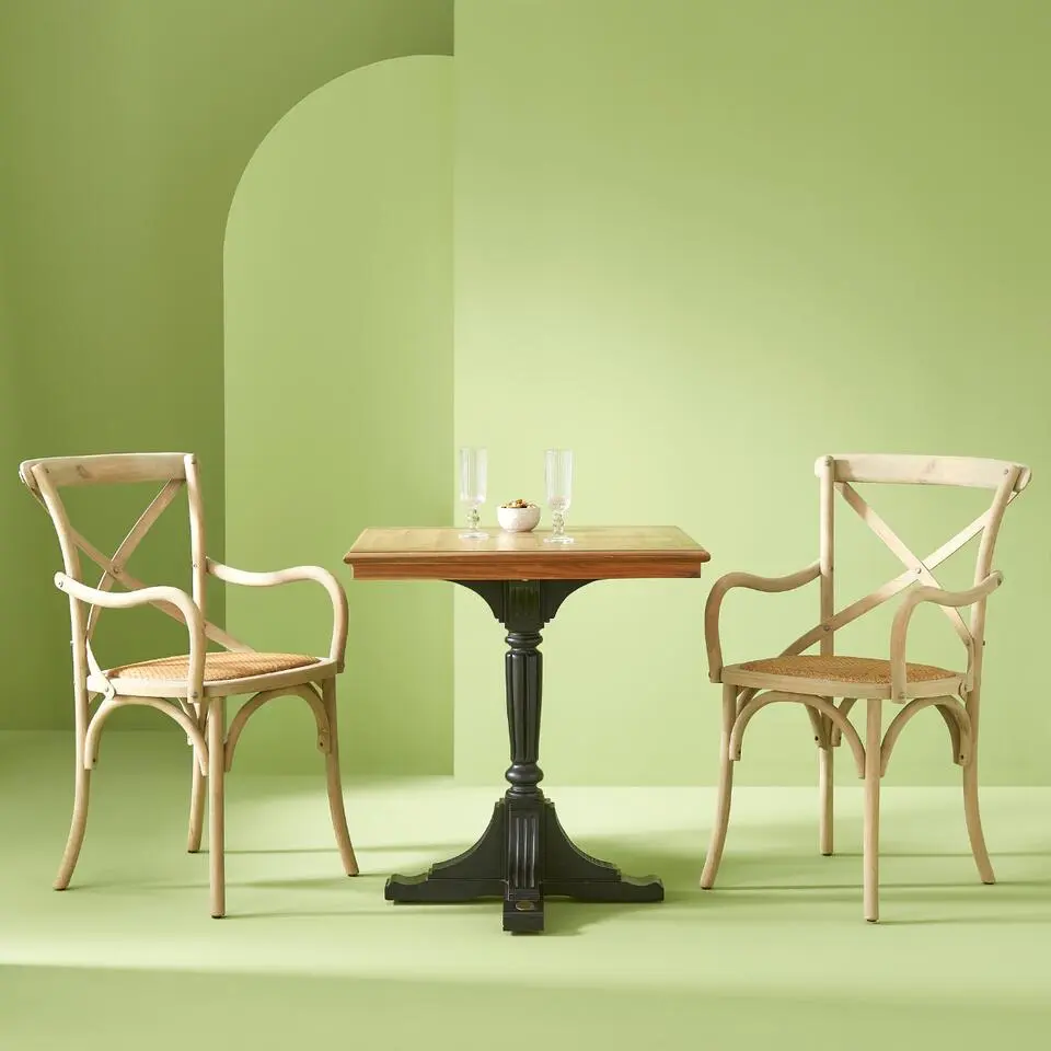 Signature - BISTROT Set van 2 bridge fauteuils - Zwart - 62x89x51 cm