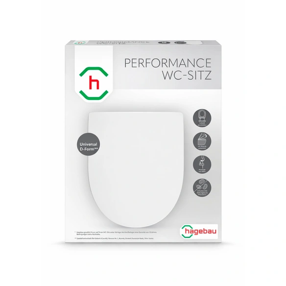 WC-Sitz »Performance«, mit Absenkautomatik, Duroplast, weiß