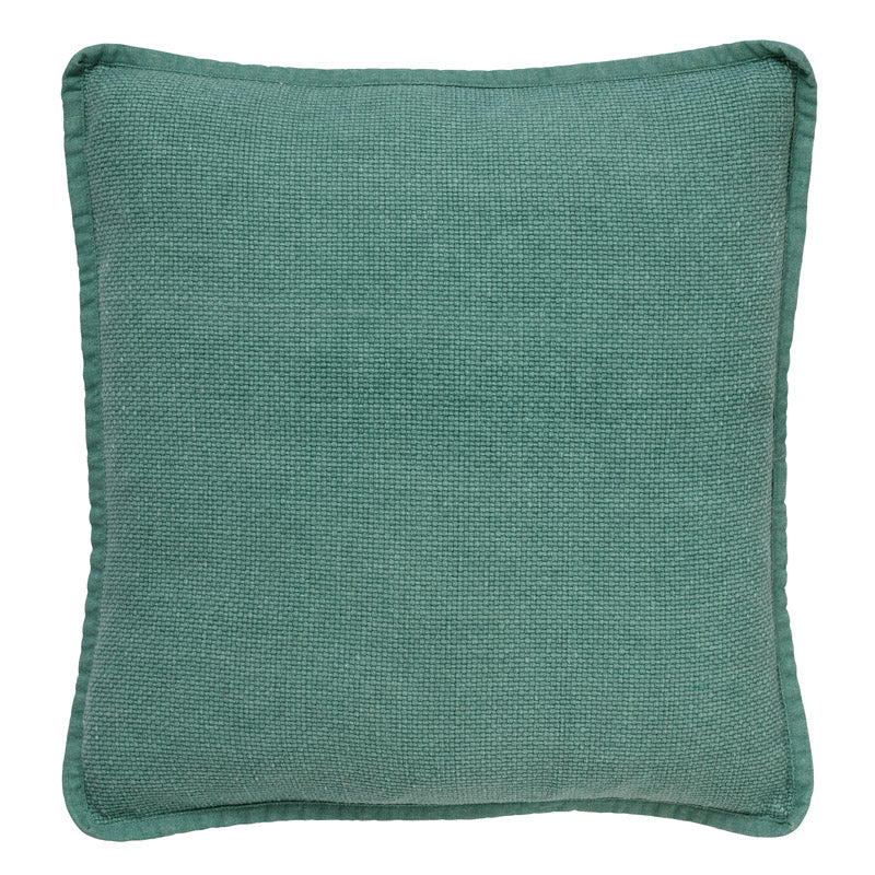 BOWIE - sierkussen 45x45 cm - gewassen katoen - Sagebrush Green - groen