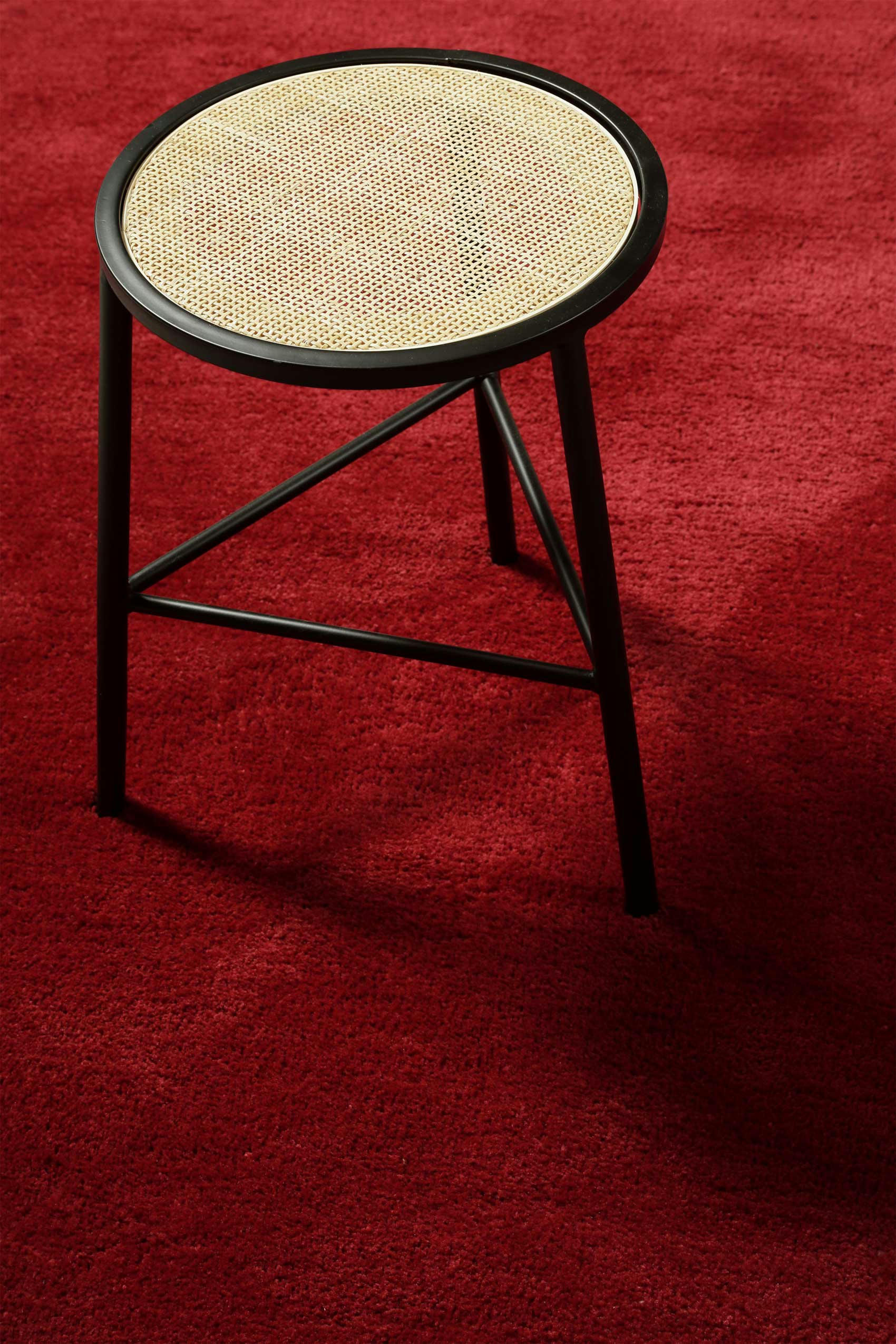 PISA - Tapis en microfibre dense rouge  130x190 cm