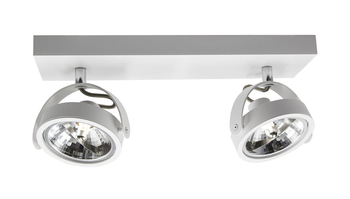 Artdelight spot Wajer - 2 lichts - 40 x 14  cm - wit