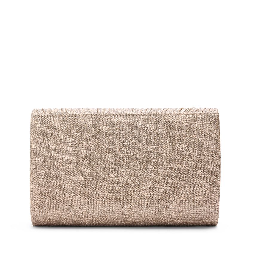 Manfield Goudkleurige clutch met glitters