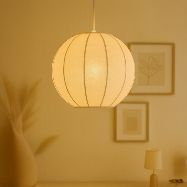 Lampa wisząca biała DANA 1xE27x15W wym: 100x25x25 cm Milagro