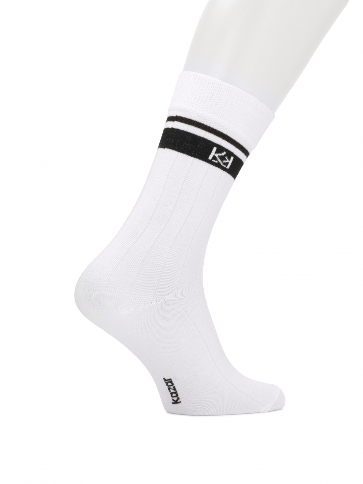 White cotton men's socks