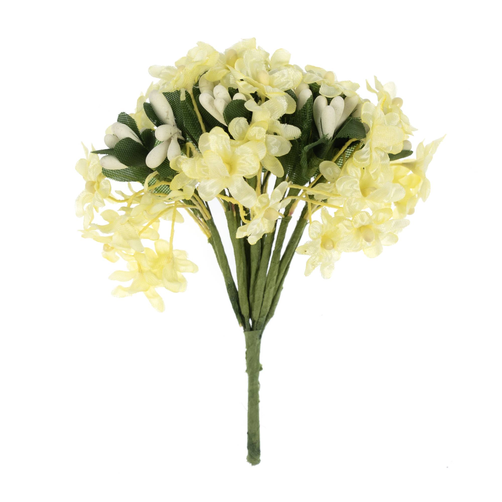 Soft Yellow Verbana Floral Pick 10cm