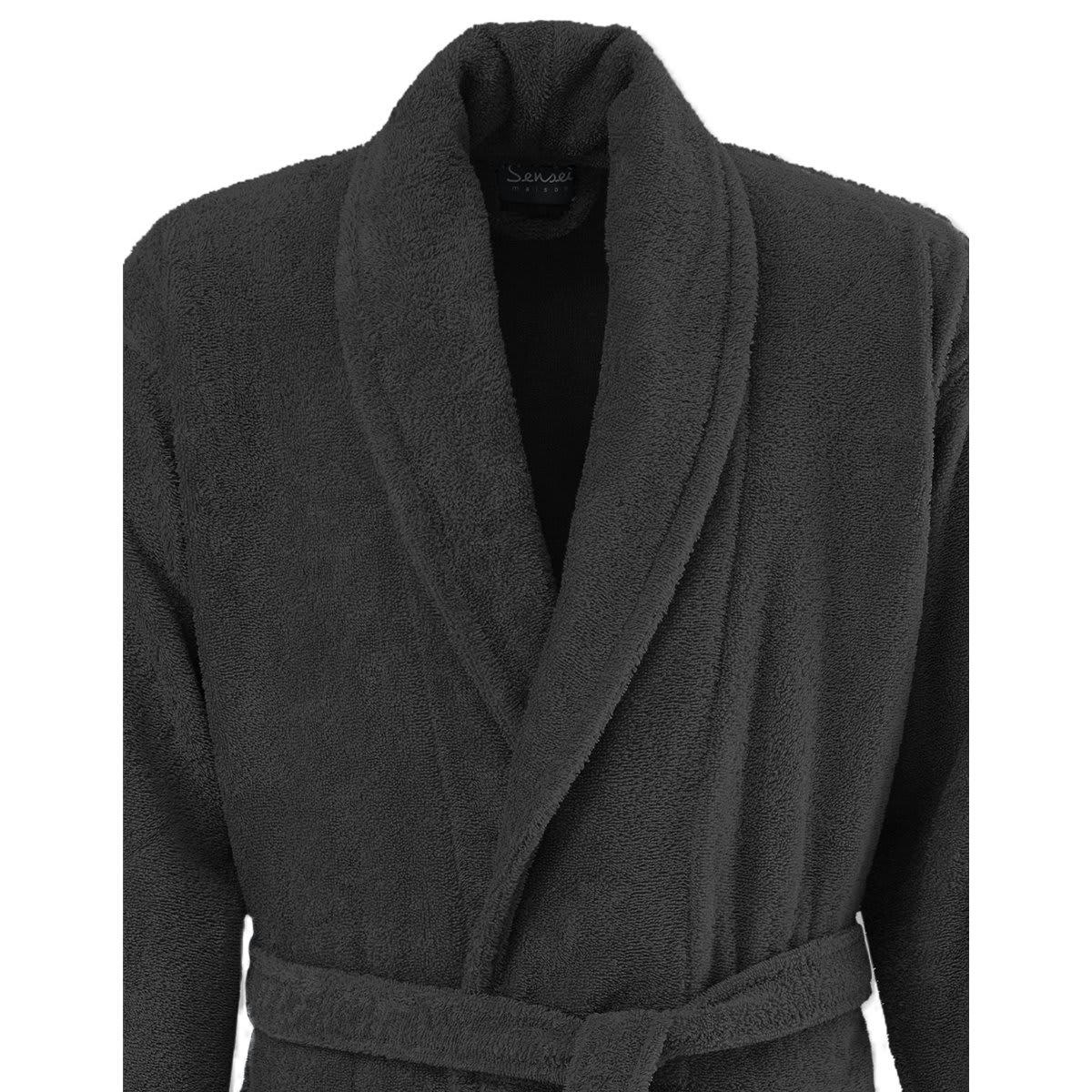 ORGANIKA - Peignoir col châle en coton bio Blanc S