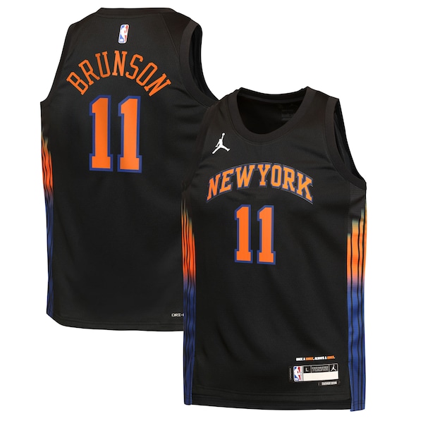 Jalen Brunson New York Knicks Jordan Brand Youth  Swingman Jersey - Statement Edition - Black