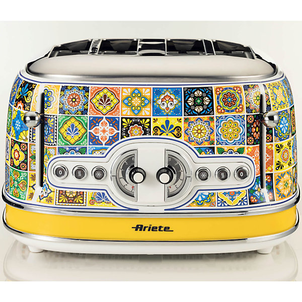 Grille-pain Vintage Positano 4 fentes 1630W Design Rétro ARIETE