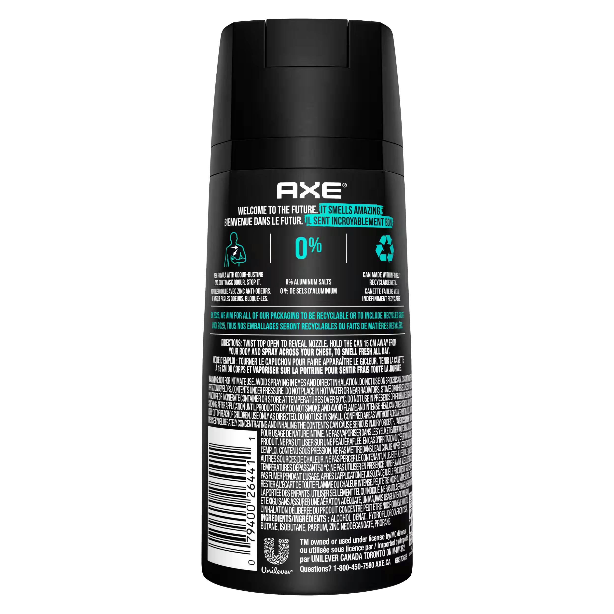 AXE Apollo Deodorant Body Spray for Long Lasting Odour Protection, 113-g
