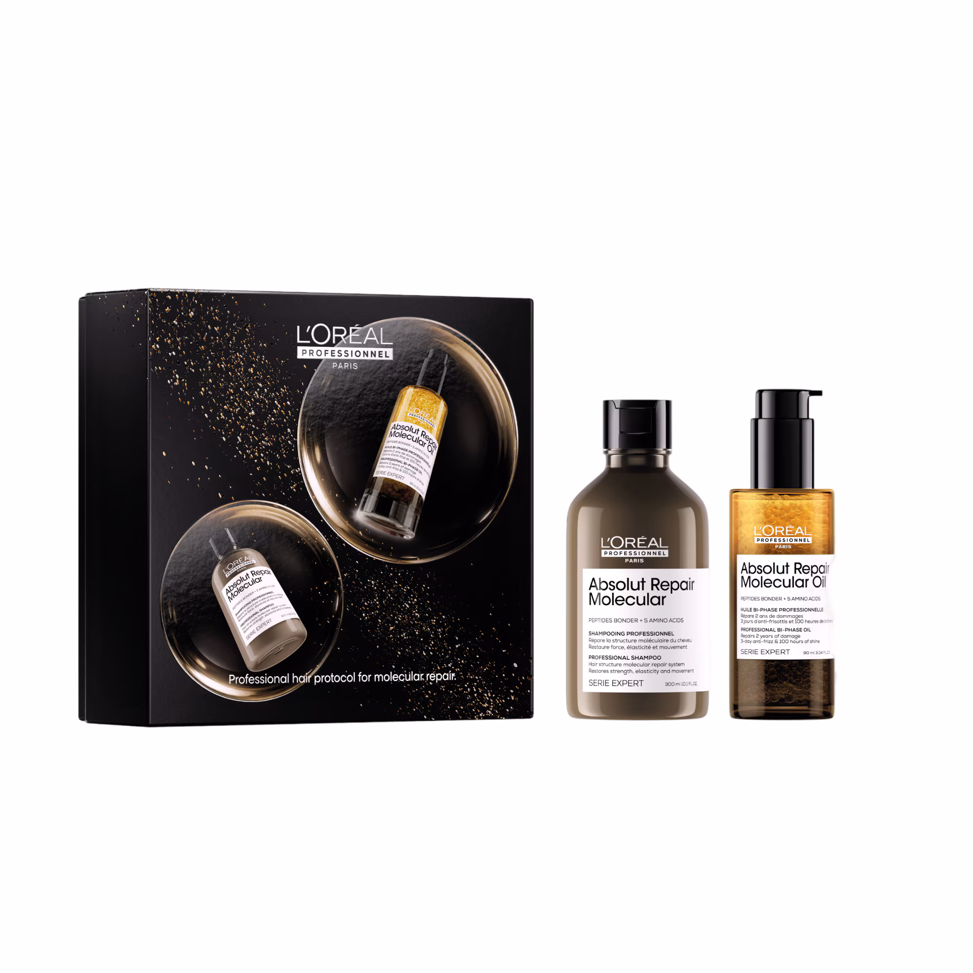 SERIE EXPERT ABSOLUT REPAIRCoffret - shampoing + sérum à rincer + masque + huile