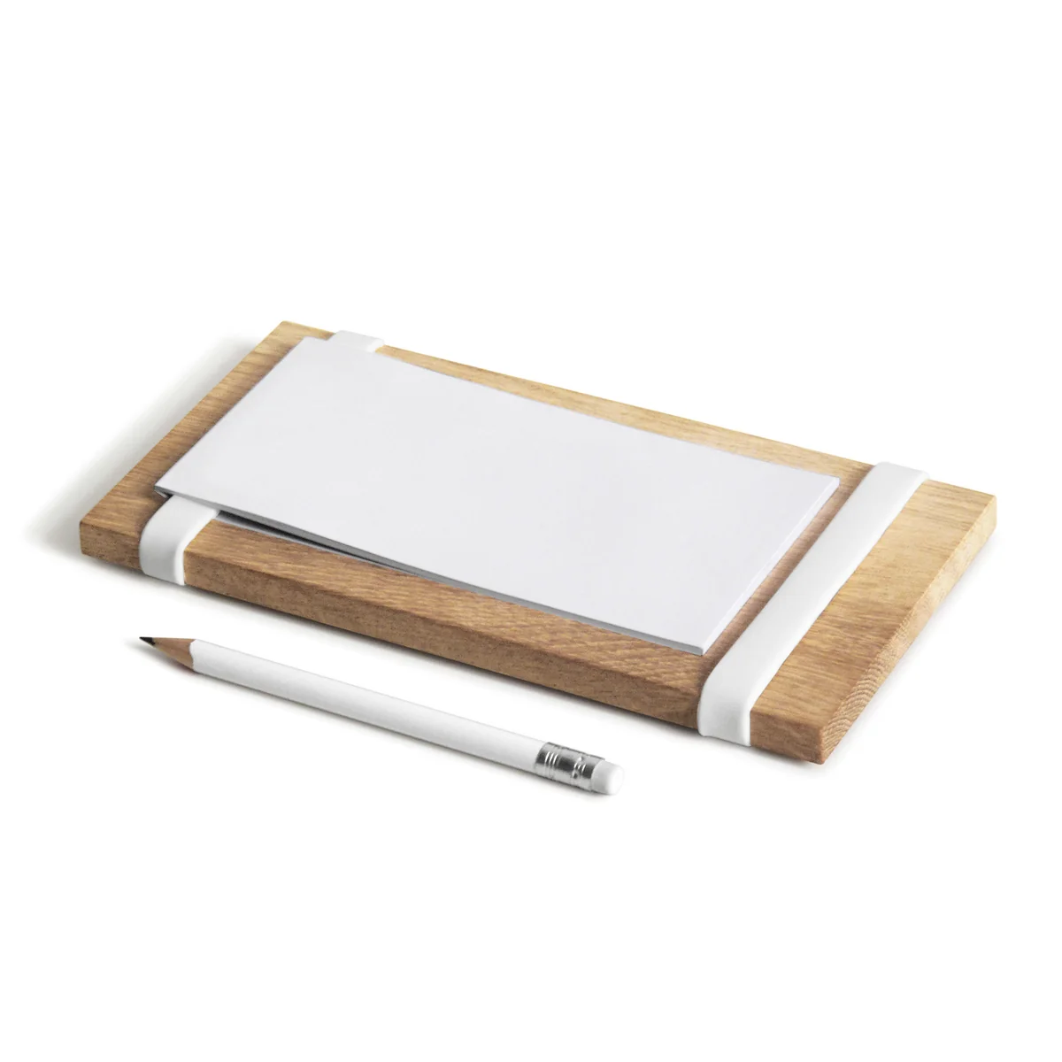 side by side - Notizblockhalter Milch, Butter, Eier, hellblau