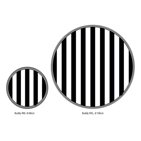 Vinyl Teppich »Perry«, BxL:68 cm x 68 cm, schwarz|weiß