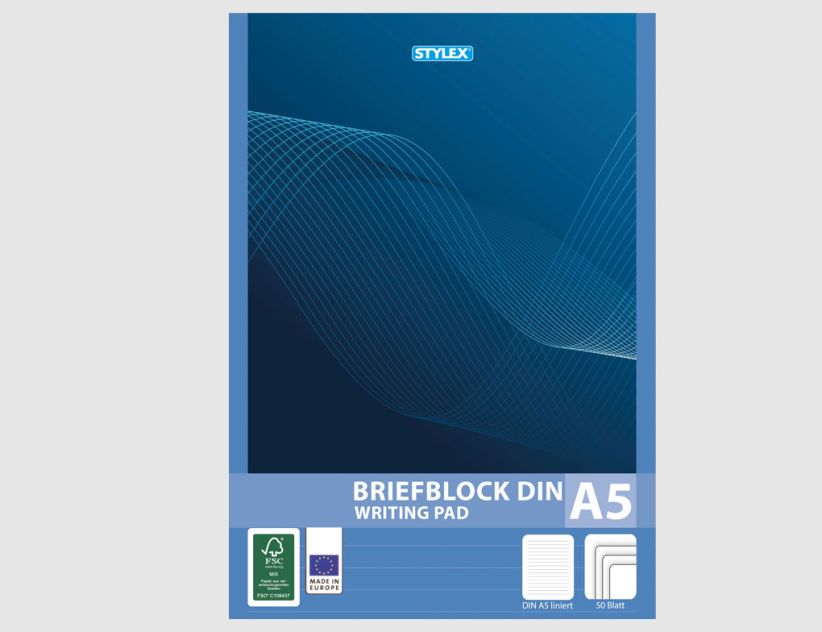 Briefblock liniert