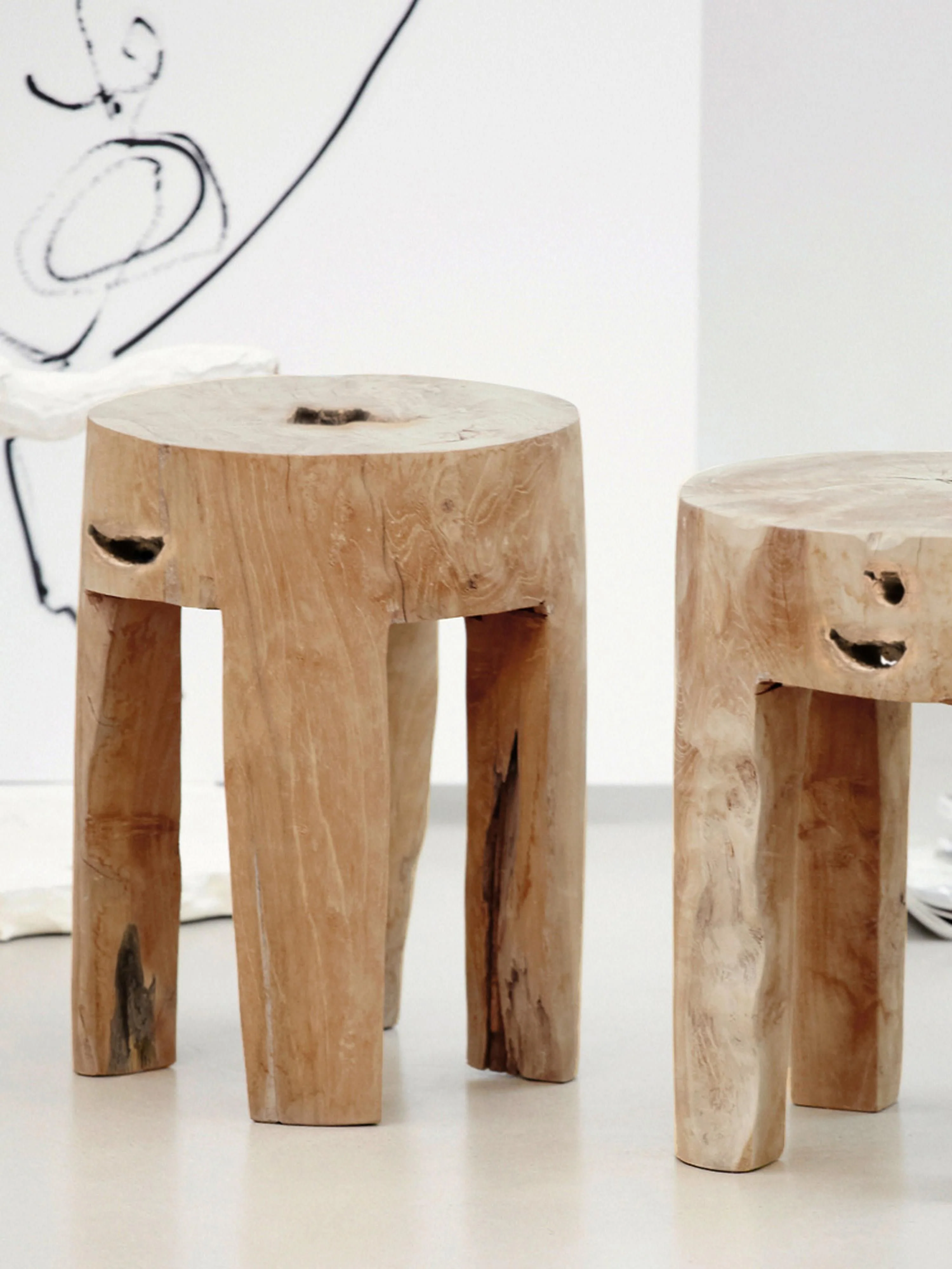 Hocker Java aus Teakholz