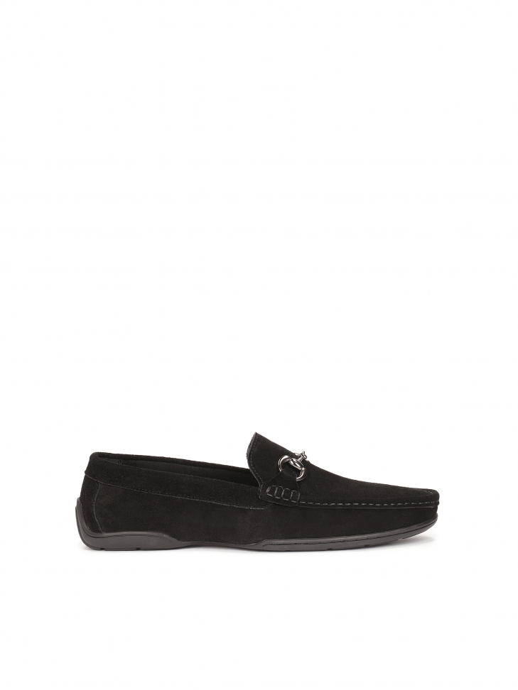 Men's slip on moccasins made of suede leather