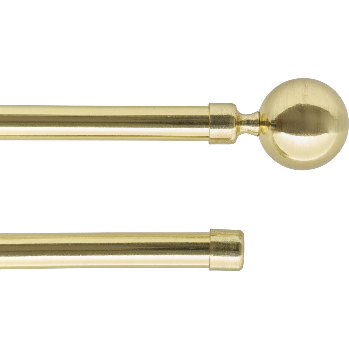 Kit Varão Extensível Duplo Paloma Dourado 210-380cm