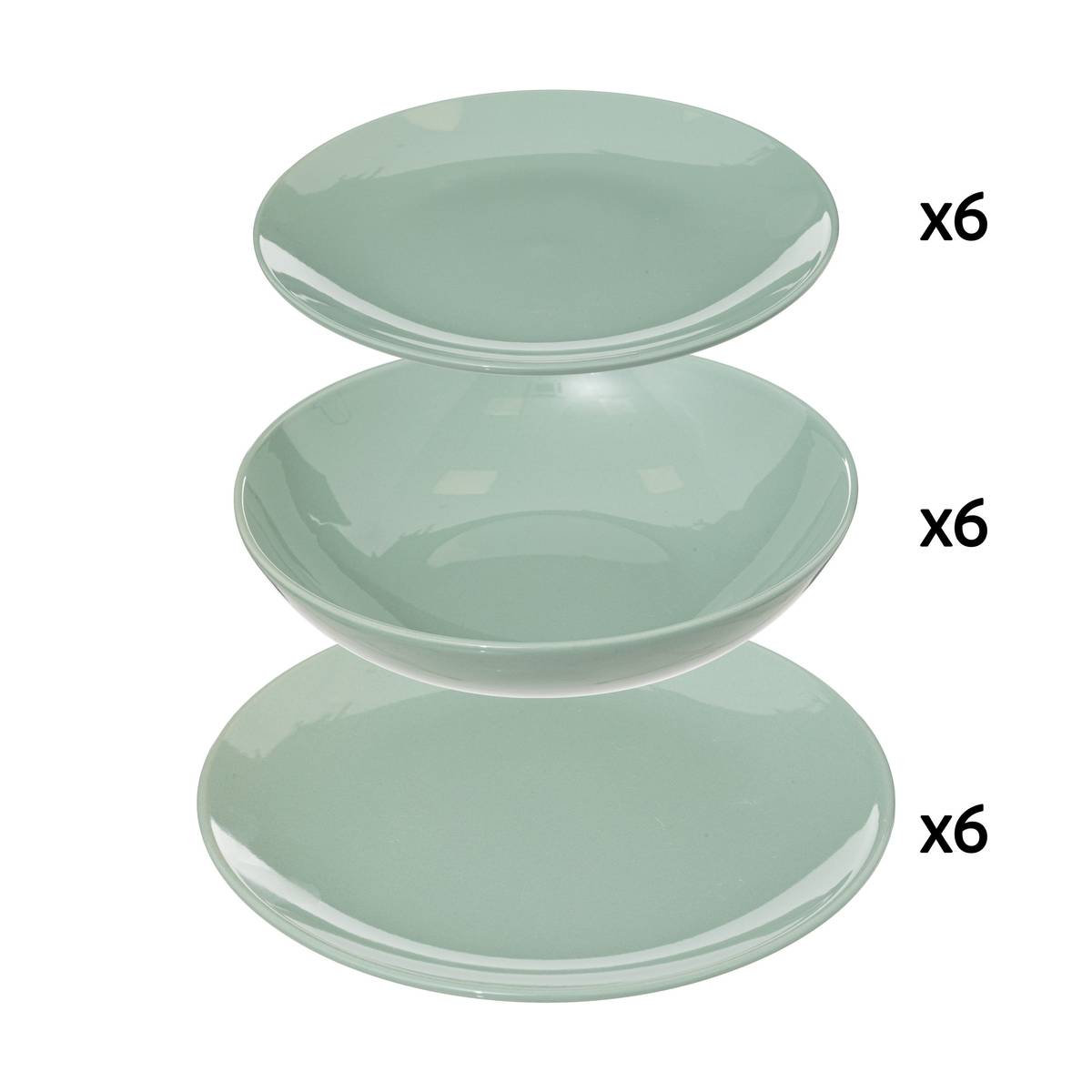 Dinner set "Colorama" 18 pieces, Yellow
