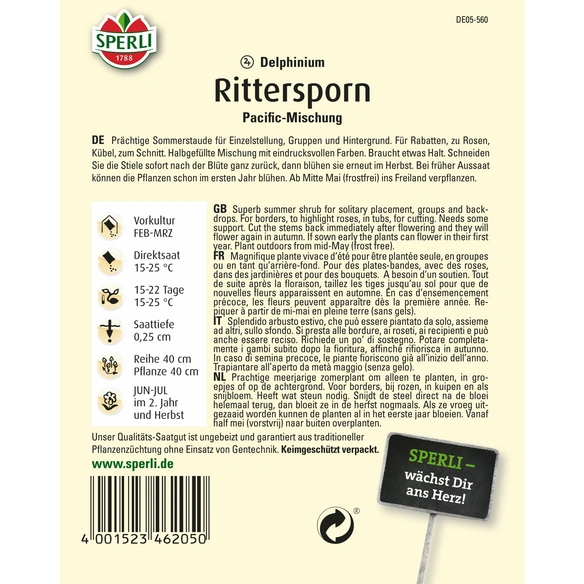 Rittersporn »Mischung«, mehrjährig, prächtige Sommerstaude, Höhe ca. 180 cm