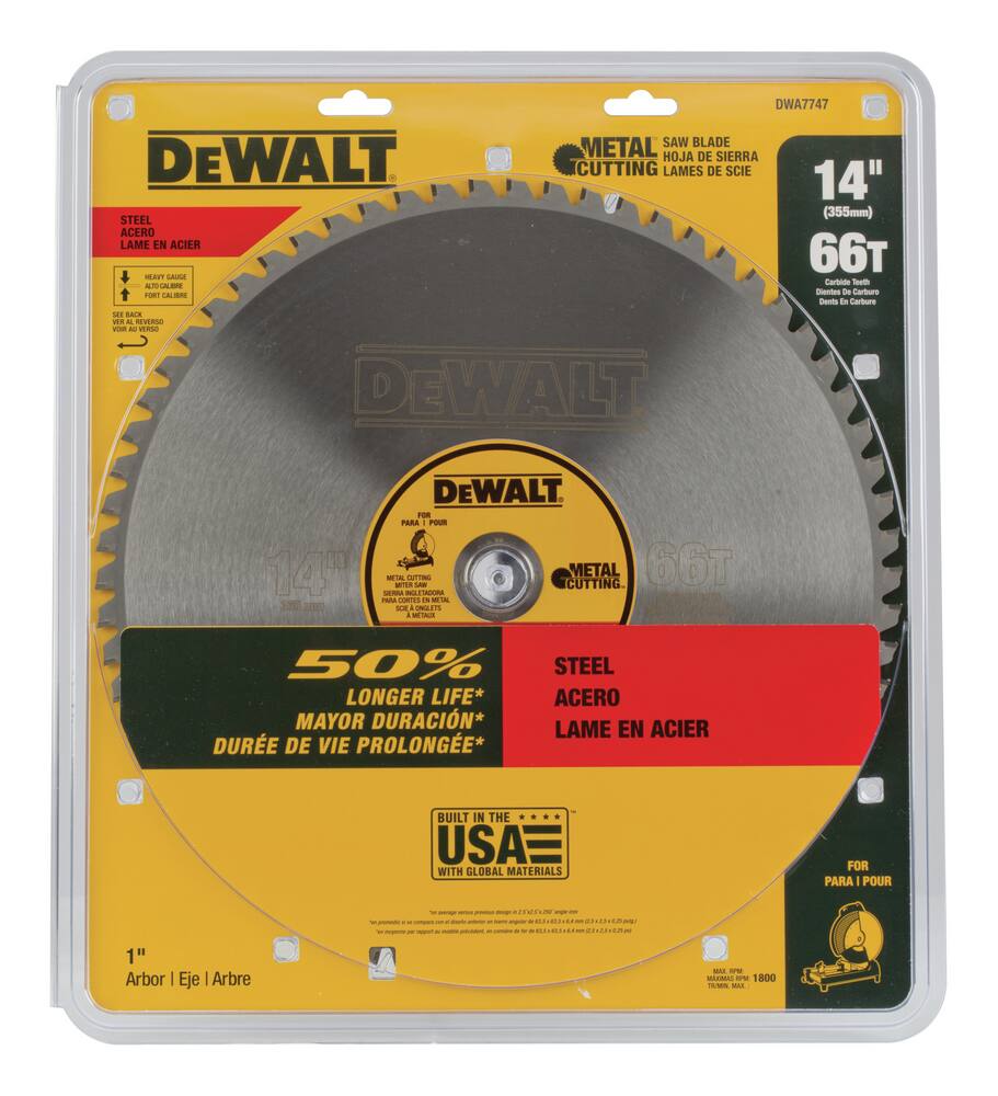 DEWALT DW7747 14-in 70T Carbide Tipped Circular Saw Blade for Metal