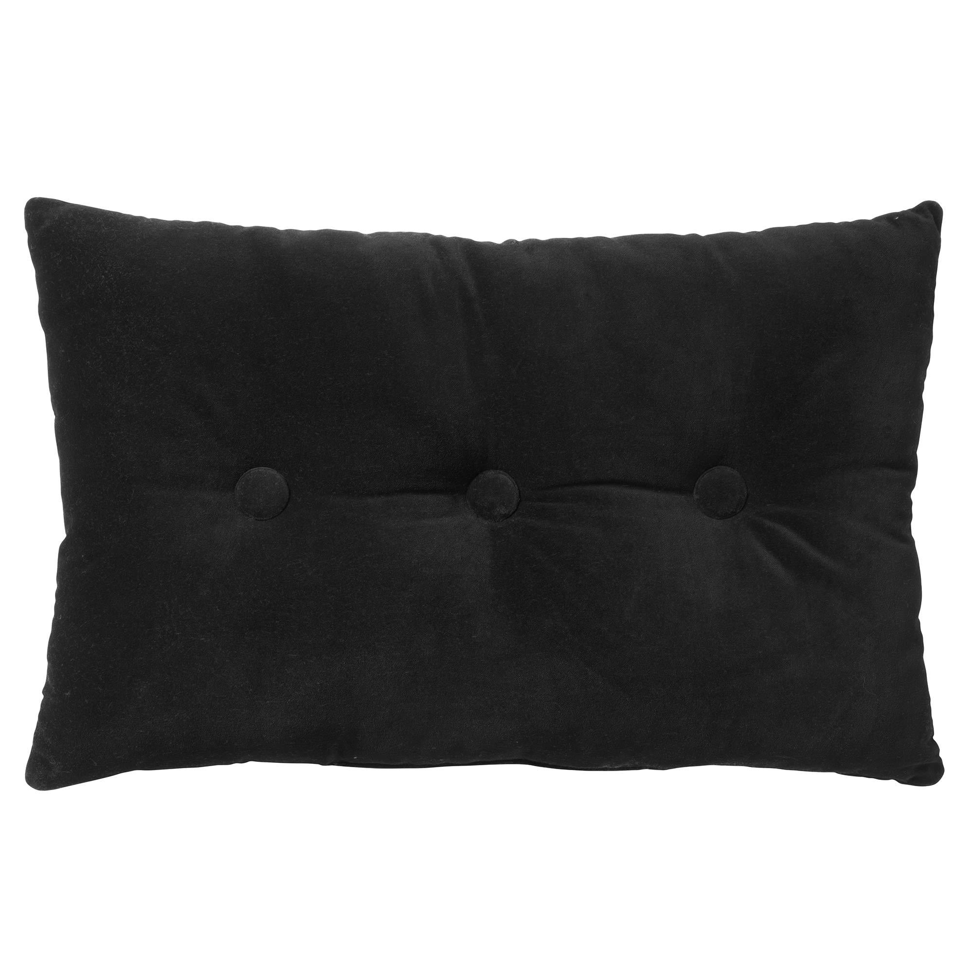 VALERIE - Coussin - noir en velours 40x60 cm uni