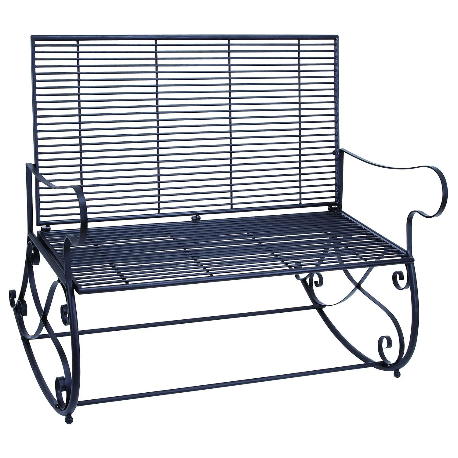 36-inch Metal Patio Rocker Bench