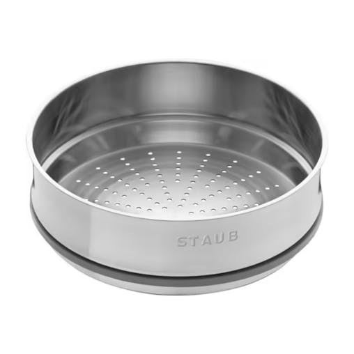 Staub Round Cast Iron Cocotte with Steamer 26cm | Black