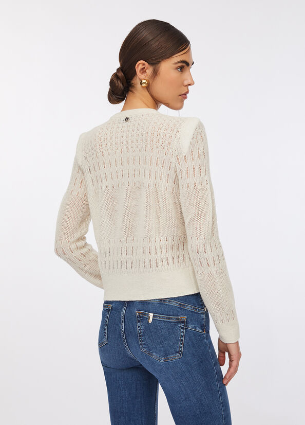 Cardigan in lana e alpaca