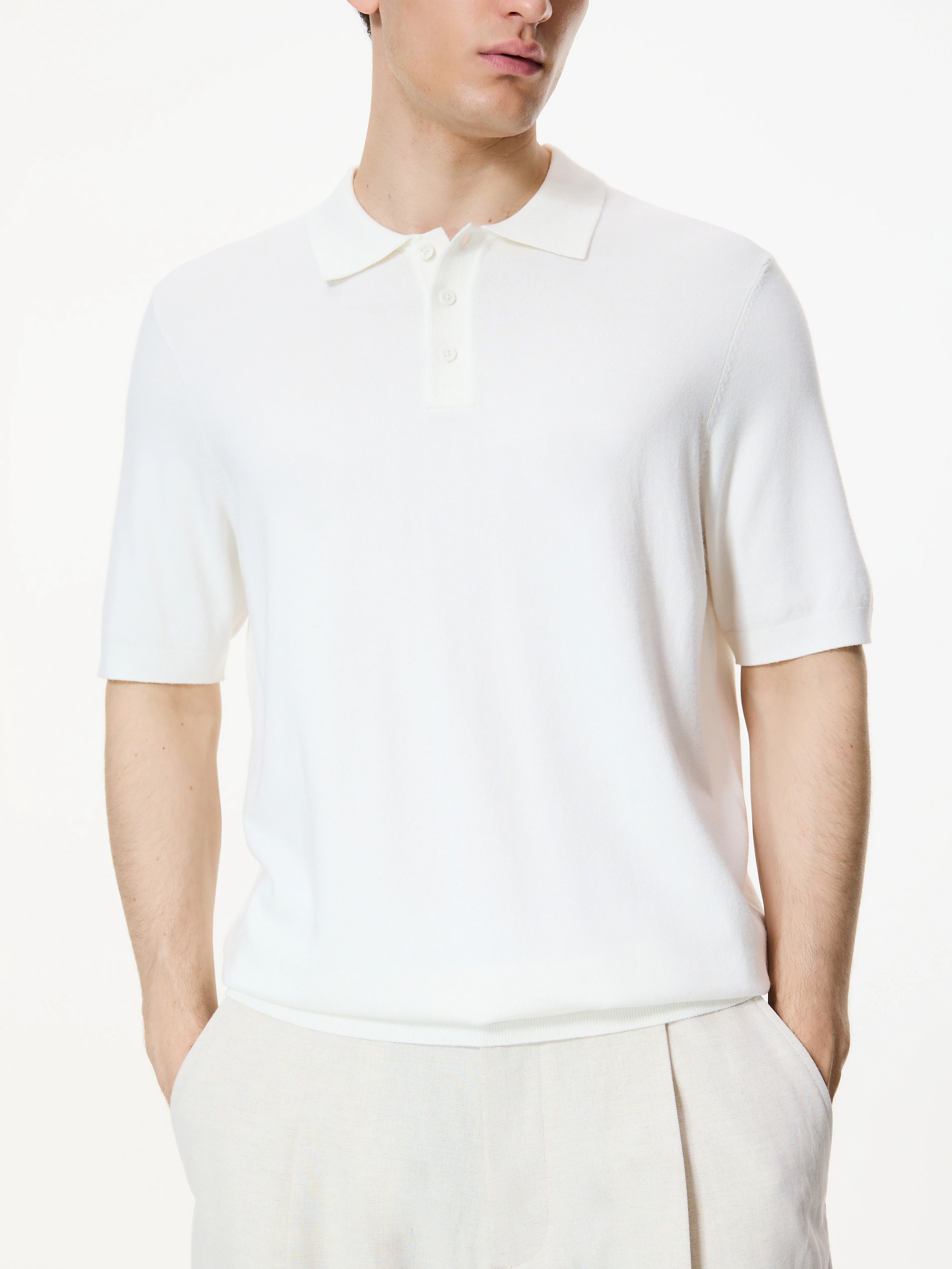 Sweter polo z wiskozą