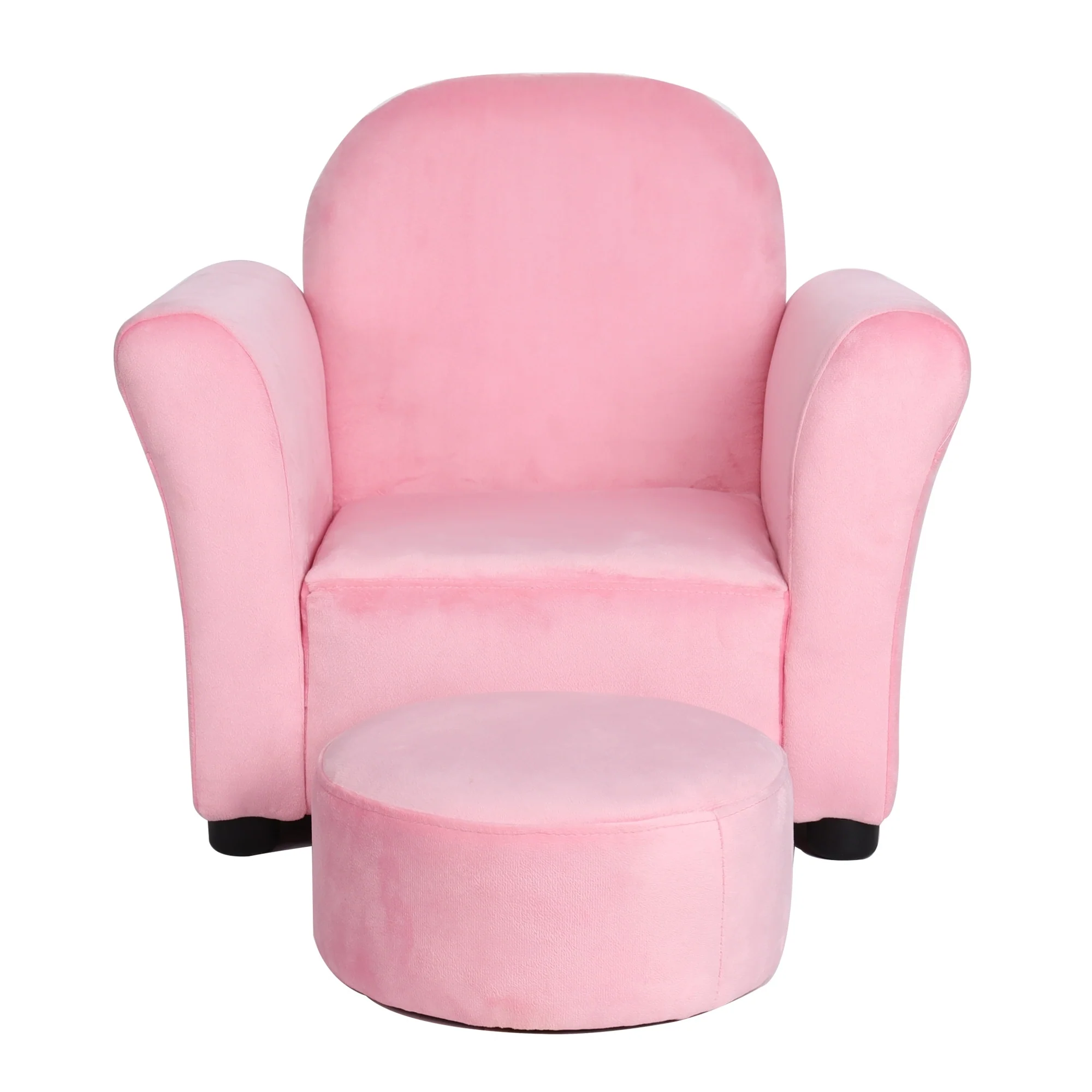 Kids Velvet Sofa with Ottoman