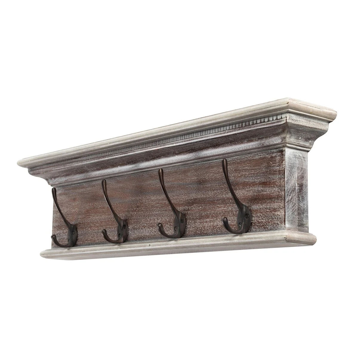 Rustic Natural Wash Wood Hanging Coat Rack