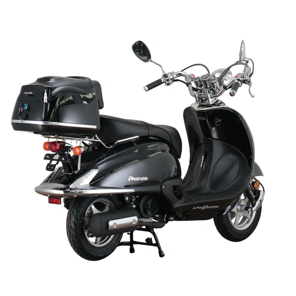 Mofa »Firenze«, Retro, 50 ccm, 25 km/h, EURO 5, schwarz, inkl. Topcase