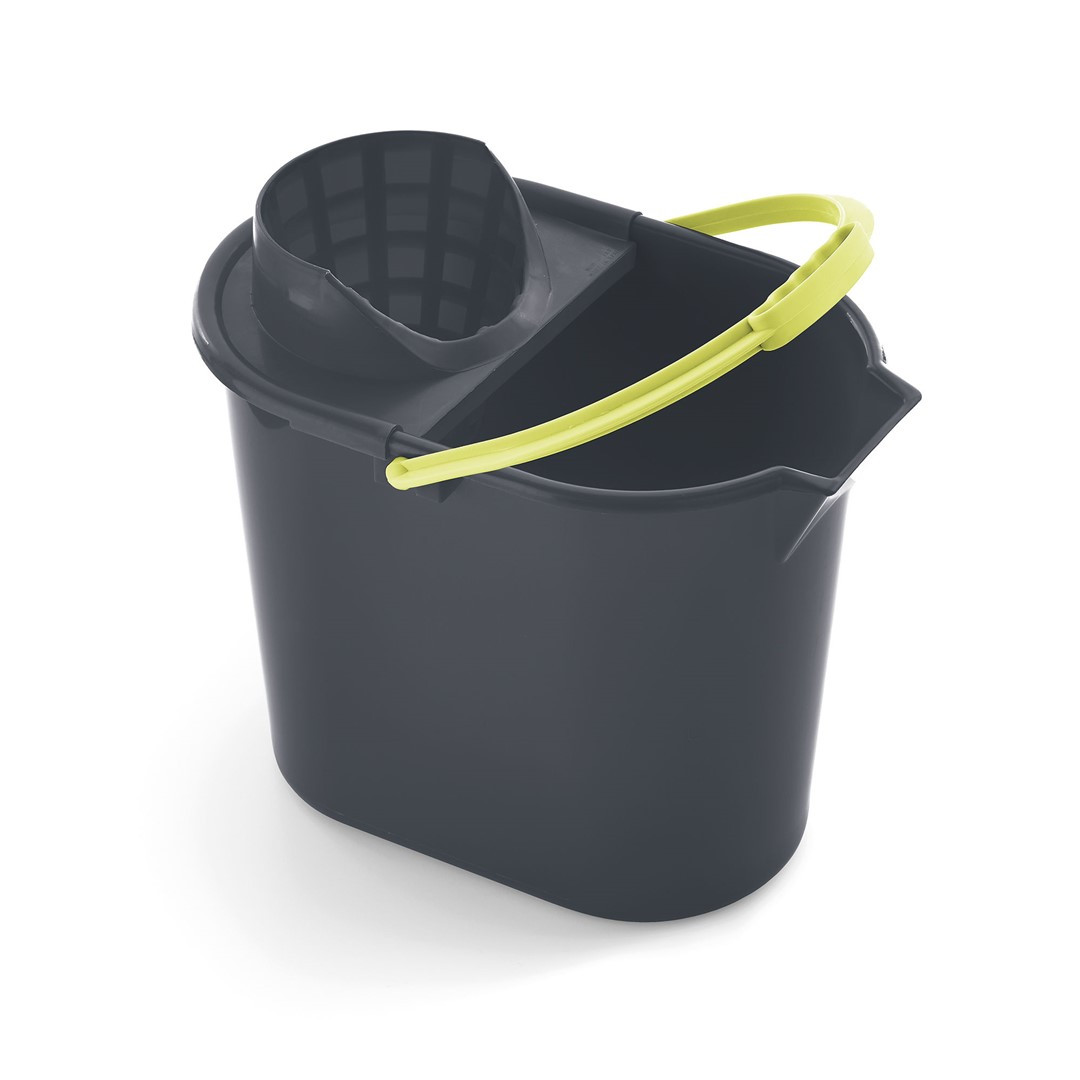 Owalne wiadro z wyciskaczem Mery - 12 ltr, Szary