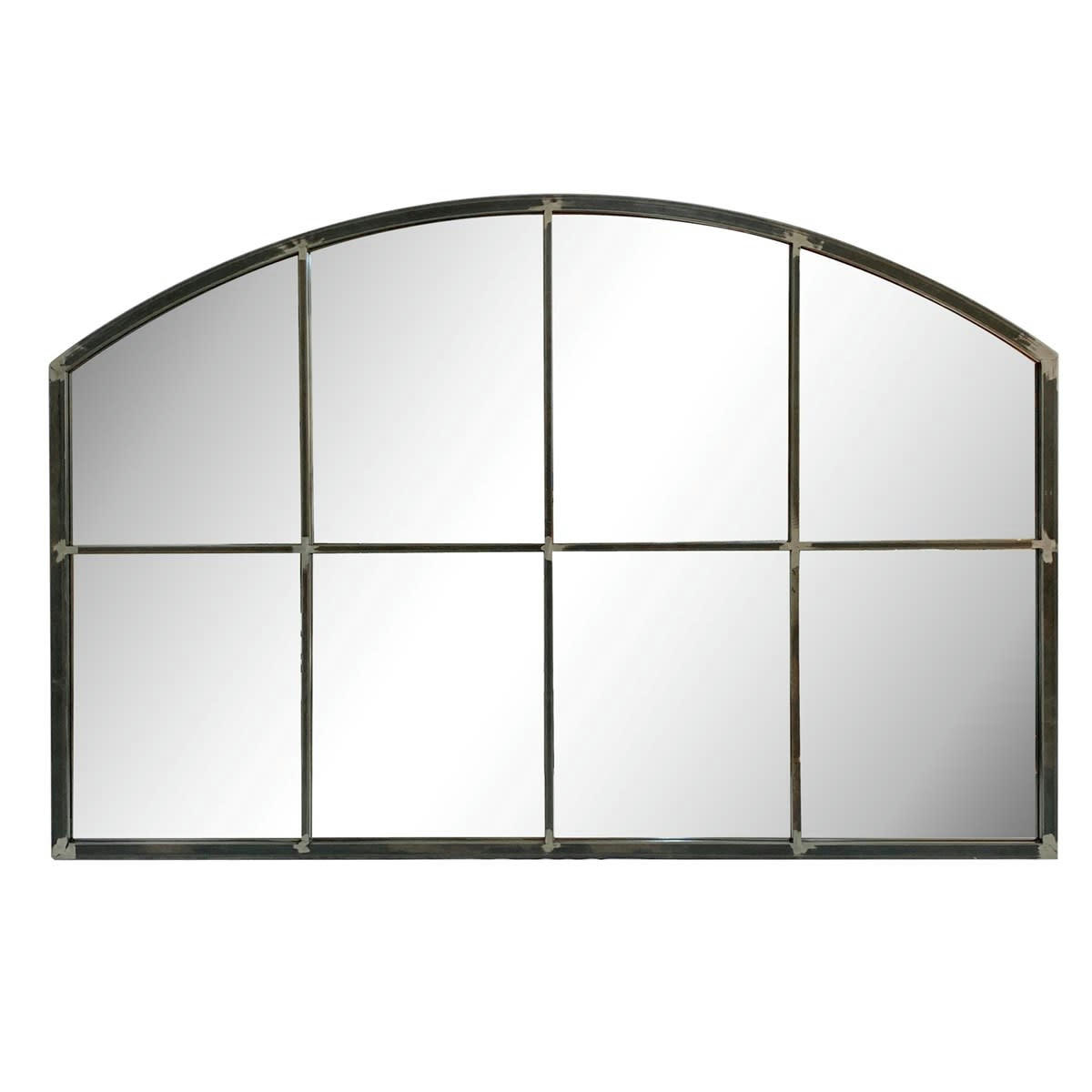 ARCY - Miroir de style indus en arc 120x80cm noir