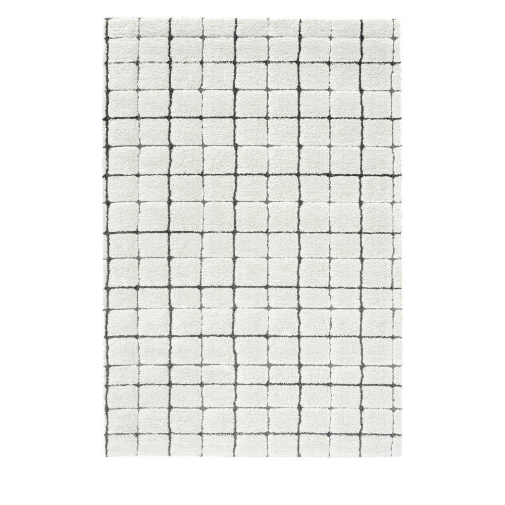 BYRON II - Tapis contemporain ecru et noir 200x290 cm