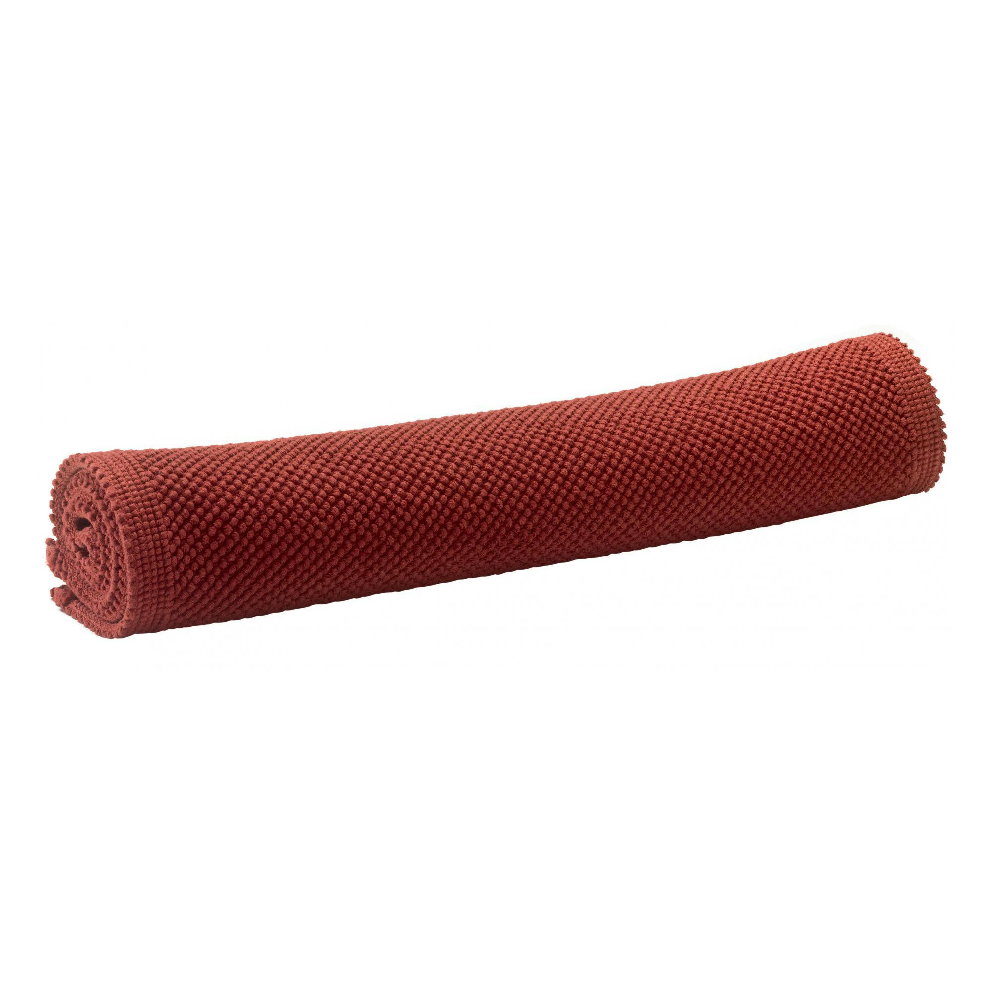 ETIA - Tapis de bain uni  en coton geranium 54 x 110