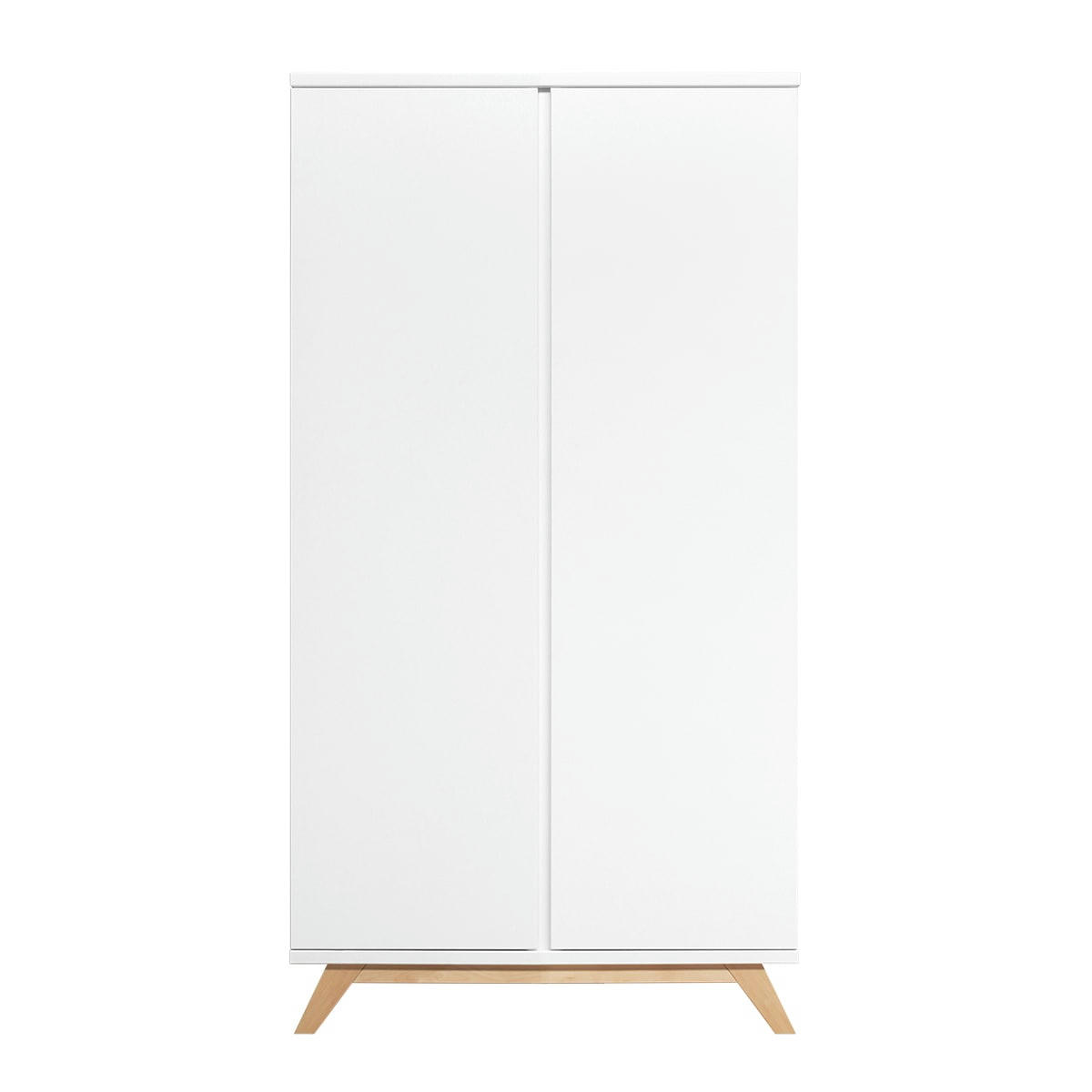 LYNN - Armoire 2 portes blanc naturel