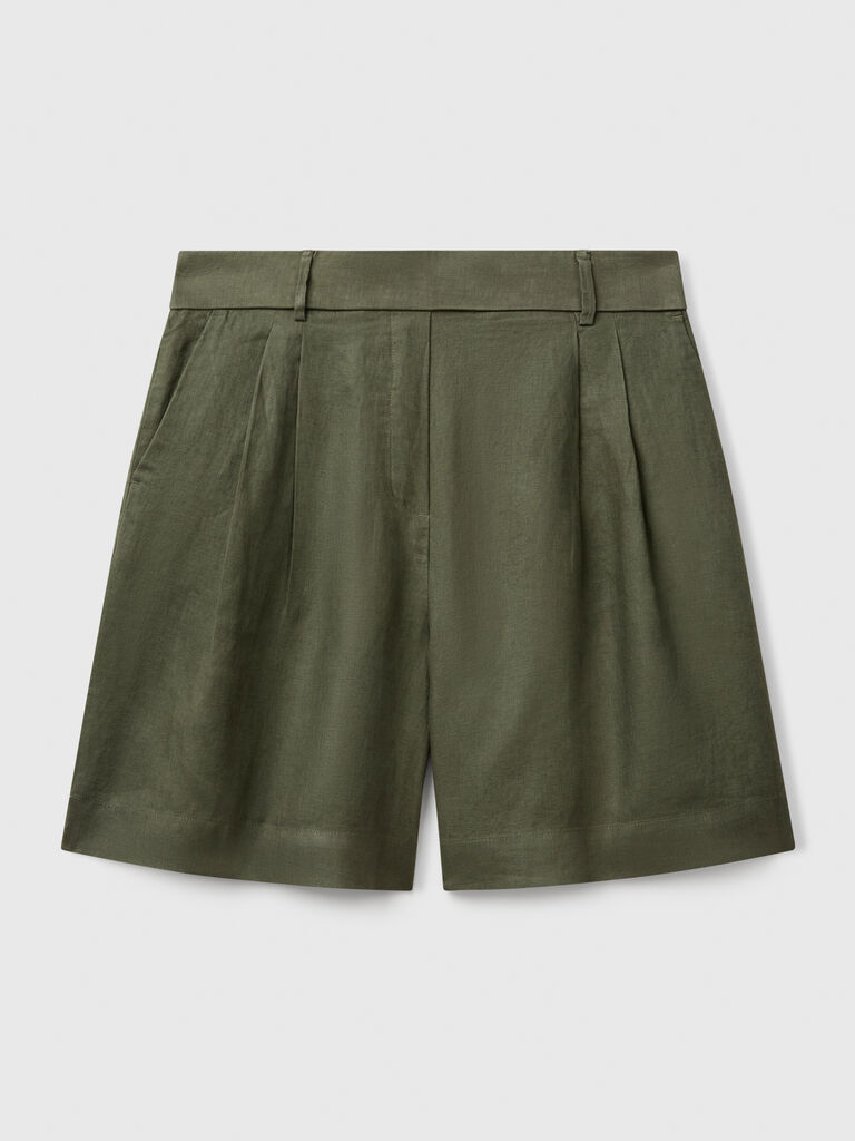 100% linen bermudas