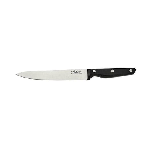 New Wiltshire Staysharp Triple Rivet Carving Knife 20Cm W/ Sharpener