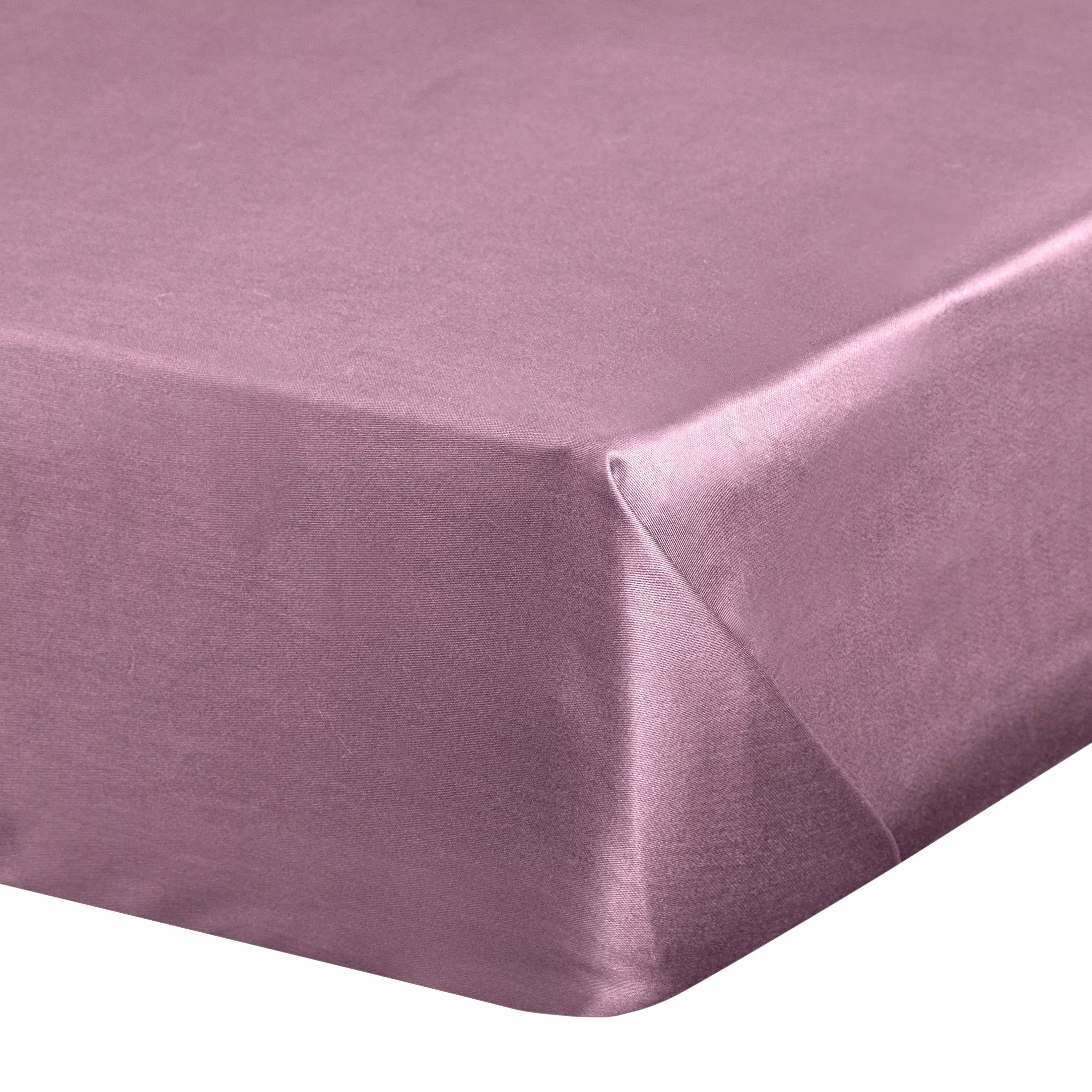 Prześcieradło bez gumki 220x210 cm z satyny bawełnianej kolor ciemnoróżowy 125 g/m2 DINA Diva Line