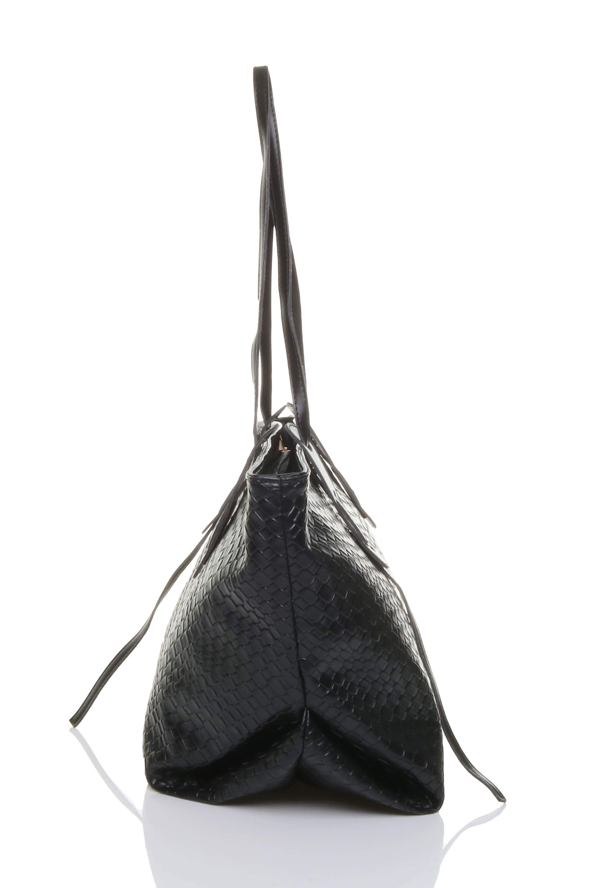 AJVANI Weave Pattern Large Shoulder Bag