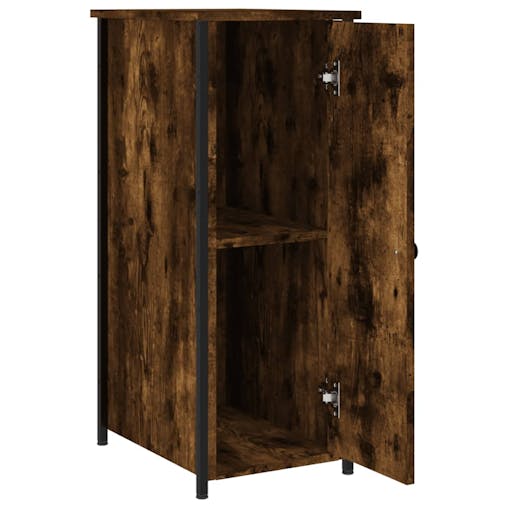 NNEVL Bedside Cabinets 2 pcs Smoked Oak 32x42x80 cm Engineered Wood