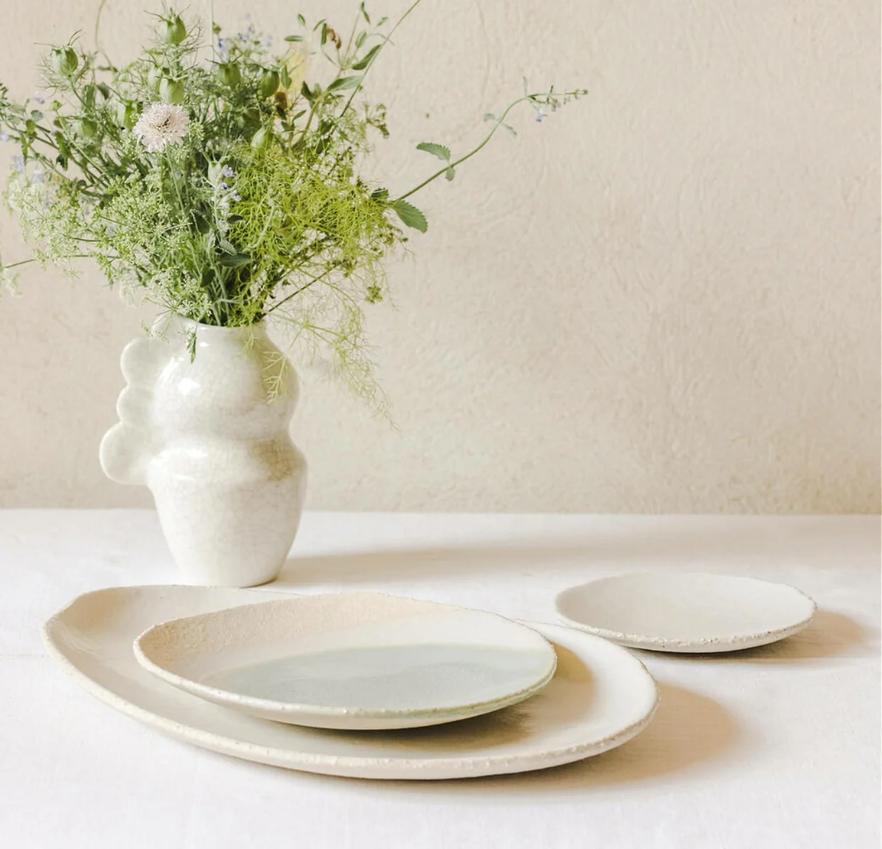 assiette plate vert