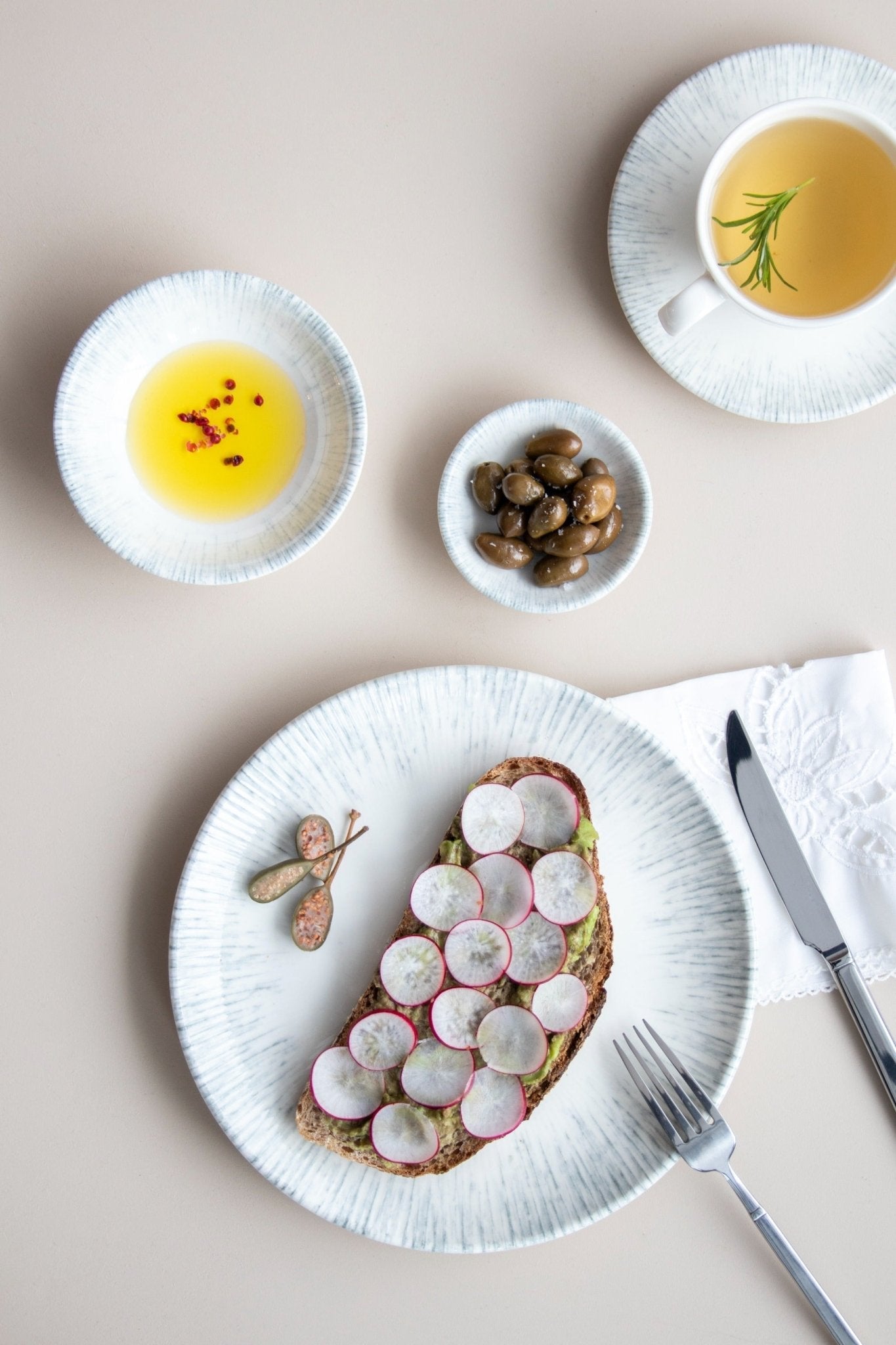 Bonna Serveerschaal - Iris - Porselein - 34x19 cm - set van 2