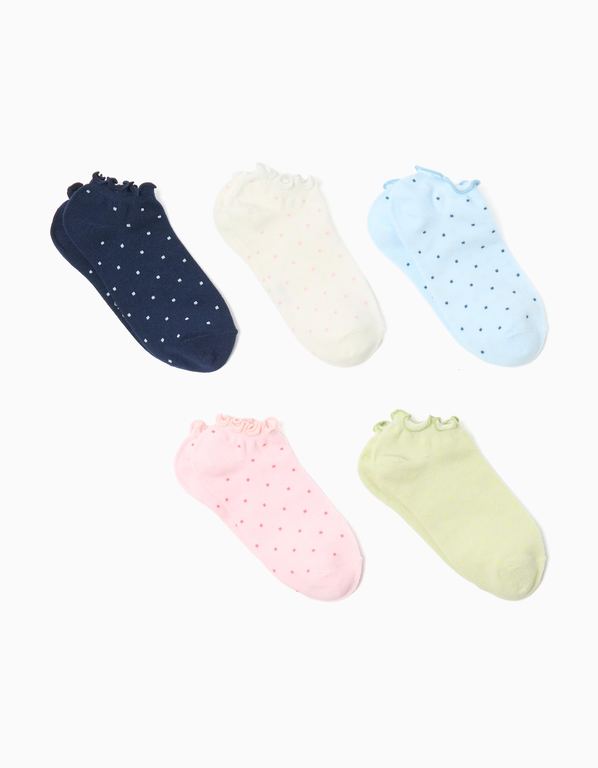 Pack 5 Pares de Meias, Menina, Multicor