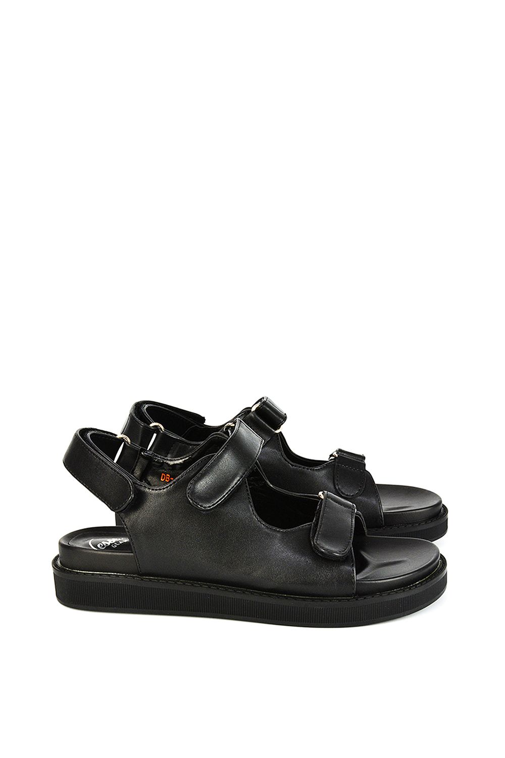 XY London Asher' Double Strap Flat Platform Heel Dad Sandals