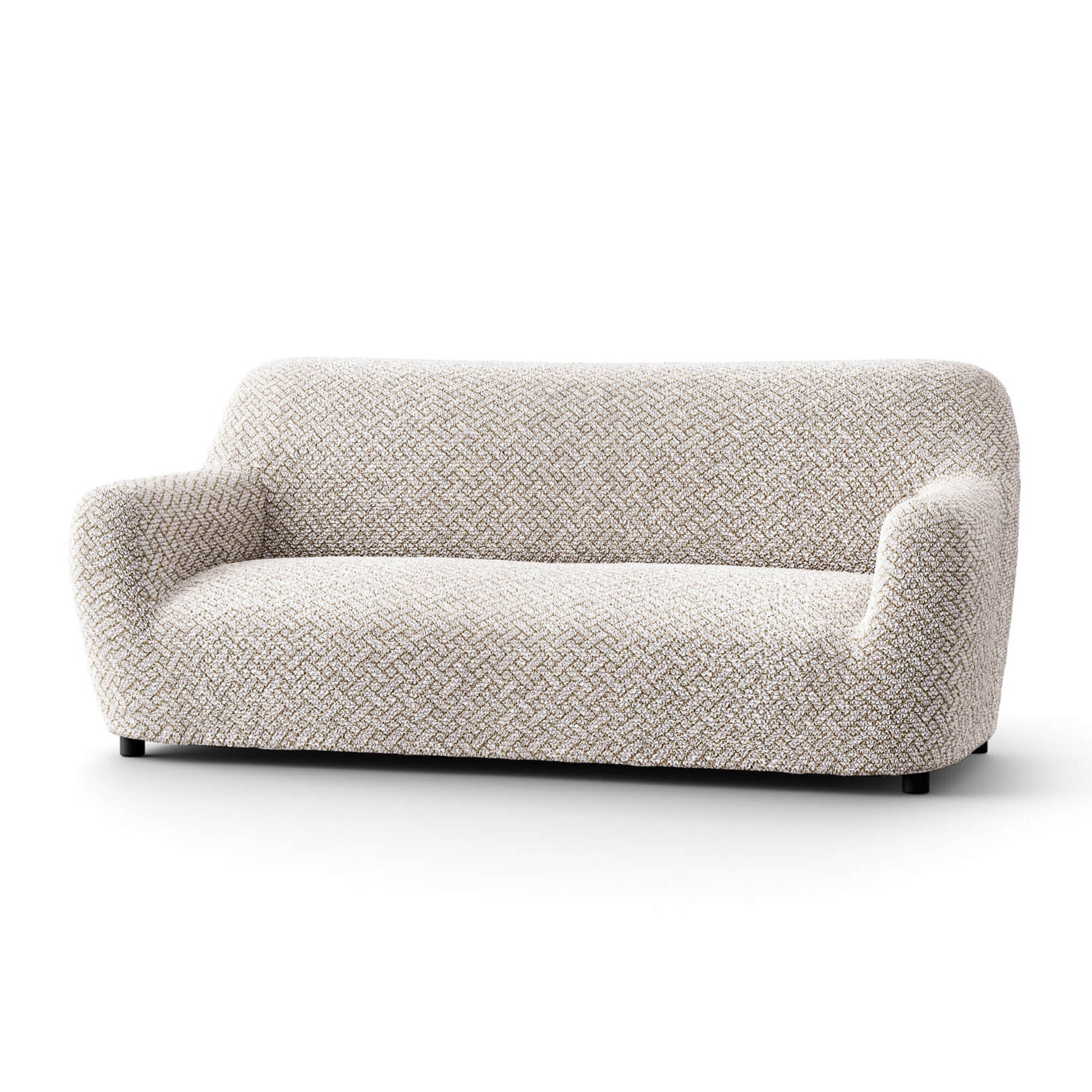 Housse bi-extensible microfibre gaufrée graphique pour fauteuil et canapé