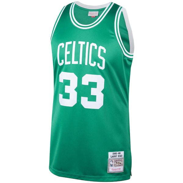 Larry Bird Boston Celtics 1985/86 Hardwood Classics Authentic Jersey - Kelly Green